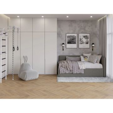 Инженерная доска AlixFloor (Аликс Флор) Английская елка Дуб кремовый матовый 600х100х15 мм ALX1022HB