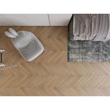 Инженерная доска AlixFloor (Аликс Флор) Английская елка Дуб кремовый матовый 600х100х15 мм ALX1022HB