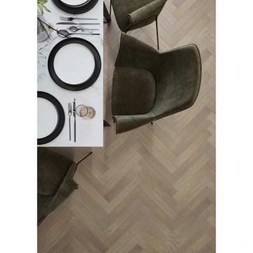 Инженерная доска AlixFloor (Аликс Флор) Английская елка Дуб дымчато-серый 600х100х15 мм ALX1032HB