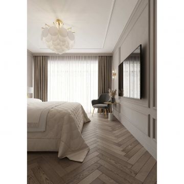 Инженерная доска AlixFloor (Аликс Флор) Английская елка Дуб коричнево-серый 600х100х15 мм ALX1038HB