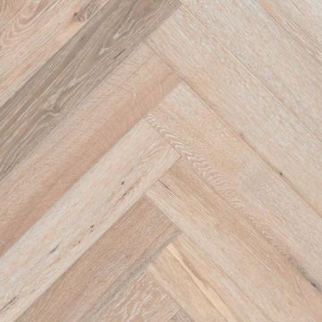 Инженерная доска Wood Bee (Вуд Би) Herringbone (Английская елка) Дуб Crema 600х92х12 мм