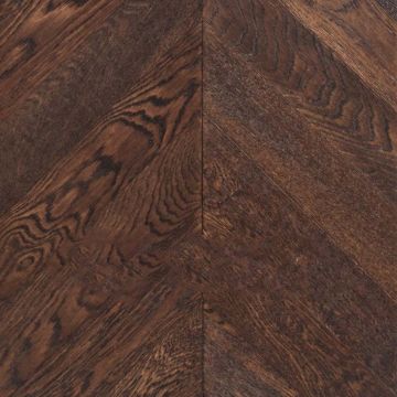 Инженерная доска Wood Bee (Вуд Би) Chevron (Французская елка) Дуб Chocolate 510х92х12 мм