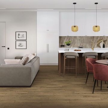 Виниловый пол SPC Damy Floor Family 4/43 Дуб Мокко (Oak Mocha), 0030-6