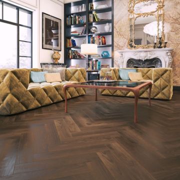 Кварц-виниловый SPC ламинат Primavera (Примавера) Herringbone 5/42 Дуб Орех Американский Браш (Oak Walnut American Brush), 3290