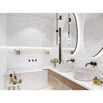 Виниловый ламинат SPC CronaFloor (Кронафлур) Stone 4/43 Калакатта (Calacatta), Zh-81014-1