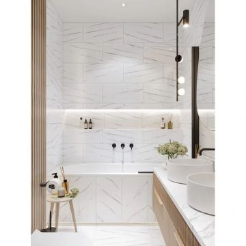 Виниловый ламинат SPC CronaFloor (Кронафлур) Stone 4/43 Калакатта (Calacatta), Zh-81014-1