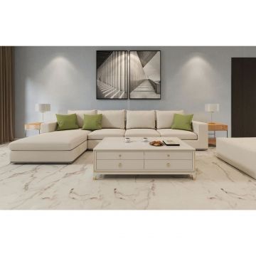 Ламинат Stone Floor (Стоун Флур) MSPC Big Stone 8/43 Бело-серый Мрамор (White-Gray Marble), 2820-4 MP