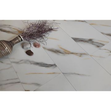 Ламинат Stone Floor (Стоун Флур) MSPC Big Stone 8/43 Мрамор Бело-золотой (White-Gold Marble), DC833 MP