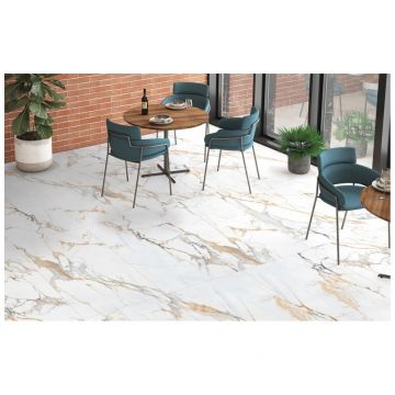Ламинат Stone Floor (Стоун Флор) MSPC Big Stone 8/43 Мрамор Бело-золотой (White-Gold Marble), DC833 MP