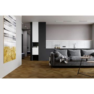 Кварцевый ламинат Fargo (Фарго) 4,5/42 Herringbone Дуб Окленд (Oak Oakland), 44-653-76