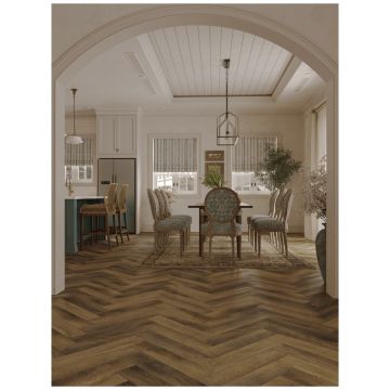 Каменно-полимерный ламинат SPC Тулесна Искусство в паркете (Art Parquet) 4/43 Оплот Oplot фаска 4V 1005-14, Tulesna