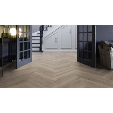 Кварц-виниловая LVT напольная плитка Invictus (Инфвиктус) Maximus Click Herringbone 5/42 River Oak Silt, 39