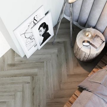 Кварц-виниловая LVT напольная плитка Invictus (Инфвиктус) Maximus Click Herringbone 5/42 River Oak Trout, 94