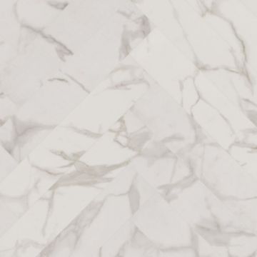 Кварц-виниловая LVT напольная плитка Invictus (Инфвиктус) Maximus Click Herringbone 5/42 Pure Marble Snowflake, 02