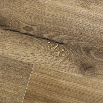 Виниловый SPC ламинат Stepton (Стэптон) Timeless 5,5/43 Тик Золотистый (Teak Golden), 001 с подложкой EXPI 1 мм