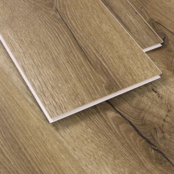 Виниловый SPC ламинат Stepton (Стэптон) Timeless 5,5/43 Тик Золотистый (Teak Golden), 001 с подложкой EXPI 1 мм