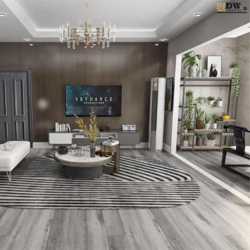 Кварц-виниловый SPC ламинат DW Flooring (ДВ Флуринг) Палубная 5/43 Титан (Titanium), HY-P-107 с интегрированной подложкой