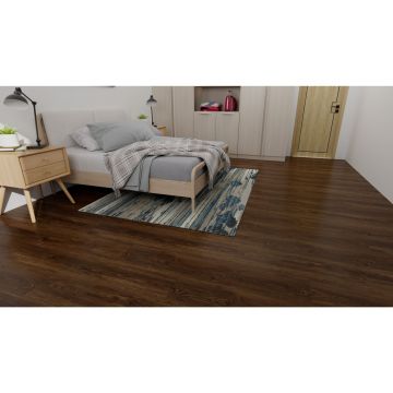 Кварц-виниловый SPC ламинат DW Flooring (ДВ Флуринг) Палубная 5/43 Дуб дизайн темный (Dark Design Oak), LG-S-7108 с интегрированной подложкой