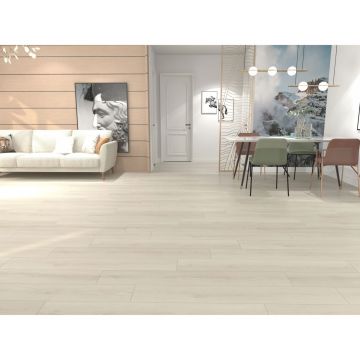 Кварц-виниловый SPC ламинат DW Flooring (ДВ Флуринг) Классическая елка 5/43 Белый (White), LG-S-7201 с интегрированной подложкой