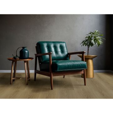 Виниловый SPC ламинат Куберпол (Cuberpol) Резонанс Kuberwood 6/34 Эмеральд 607 (Emerald 607), KR607PL с подложкой встроенной IXPE 1 мм