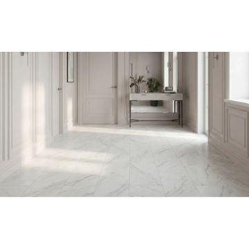 Кварцвиниловая SPC плитка ShineStone (ШайнСтоун) Узкая доска 4/43 Мрамор Люксор (Luxor Marble), 4006