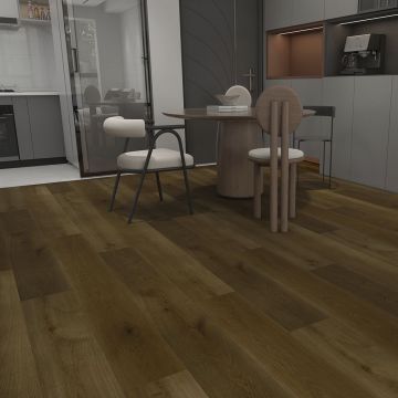 Плитка ПВХ Floorwood (Флурвуд) Quantum кварц-виниловый SPC 5/43 Дуб Барлоу (Barlow Oak), 6521 с подложкой 1 мм