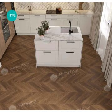 Виниловый SPC ламинат Alpine Floor (Альпин Флор) Chervon Alpine 5/43 Дуб Коричневый (Oak Brown), ЕСО 18-13 MC