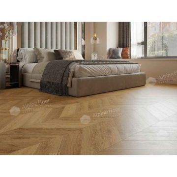 Виниловый SPC ламинат Alpine Floor (Альпин Флор) Chevron Alpine 5/43 Дуб Буна (Oak Buna), ЕСО 18-15 MC