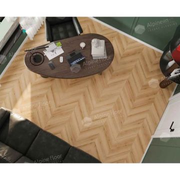Виниловый SPC ламинат Alpine Floor (Альпин Флор) Chevron Alpine 5/43 Дуб Самерсет (Oak Soumerset), ЕСО 18-19 MC