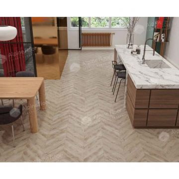 Виниловый SPC ламинат Alpine Floor (Альпин Флор) Chevron Alpine 5/43 Гикори (Hickory), ЕСО 18-21 MC