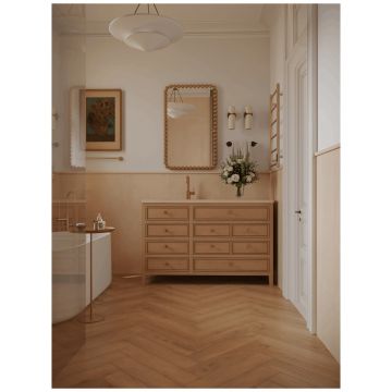 Каменно-полимерный ламинат SPC Альпин Флор Паркет (Parquet) 4/34 Песчаный Берег Saver Sand фаска 4V Премиум 1066-2, Alpine Floor