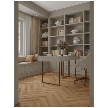 Каменно-полимерный ламинат SPC Альпин Флор Паркет С (Parquet S) 4/34 Онега Onega фаска 4V Премиум 1055-3, Alpine Floor