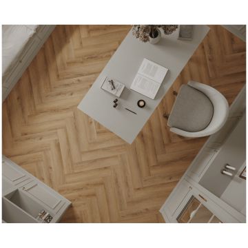 Каменно-полимерный ламинат SPC Альпин Флор Паркет С (Parquet S) 4/34 Онега Onega фаска 4V Премиум 1055-3, Alpine Floor