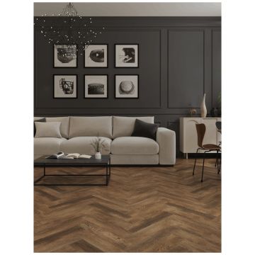 Каменно-полимерный ламинат SPC Альпин Флор Паркет С (Parquet S) 4/34 Лофт Loft фаска 4V Премиум 1055-19, Alpine Floor