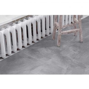 Виниловый пол Vinilam (Винилам) Ceramo Stone Серый Бетон 8/34 (Gray Concrete), 61602 с пробковой подложкой