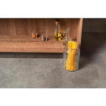 Виниловый пол Vinilam (Винилам) Ceramo Stone Цемент Cтальной 8/34 (Cement steel), 71610 с пробковой подложкой
