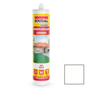 Герметик силикон Soudal (Соудал) универсальный бесцветный 280 мл