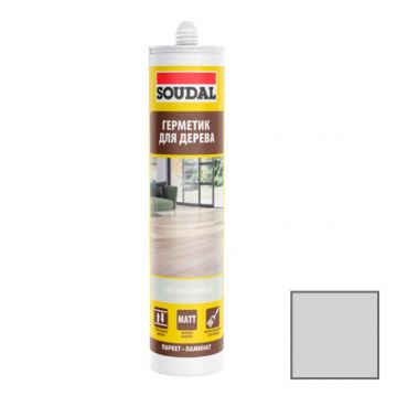 Герметик для дерева Soudal (Соудал) паркетный светло-серый 280 мл