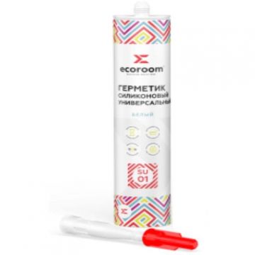 Герметик силиконовый Ecoroom (Экорум) SU-01 универсальный белый 260 мл
