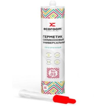 Герметик силиконовый Ecoroom (Экорум) SU-02 универсальный прозрачный 260 мл