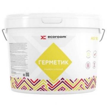 Герметик акриловый Ecoroom (Экорум) AS-10 универсальный общестроительный белый 7 кг