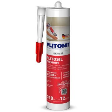 Герметик силиконовый Plitonit (Плитонит) PlitoSil Premium белый 310 мл