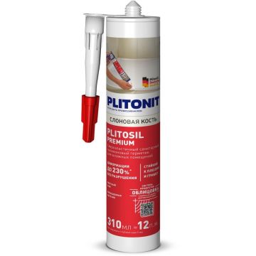 Герметик силиконовый Plitonit (Плитонит) PlitoSil Premium слоновая кость 310 мл
