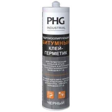 Клей-герметик гидроизолирующий битумный PHG Industrial 280 мл