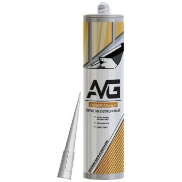 Герметик силиконовый AVG (АВГ) универсальный прозрачный 280 мл