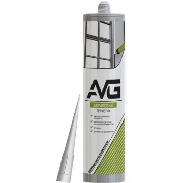 Герметик акриловый AVG (АВГ) универсальный белый 280 мл