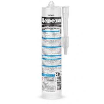 Герметик силиконовый Ceresit (Церезит) CS 15 санитарный белый 280 мл