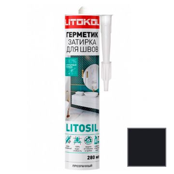 Герметик-затирка для швов Litokol (Литокол) Litosil черный графит 280 мл