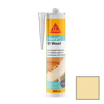 Герметик акриловый Sika (Зика) Sikacryl-121 Wood для деревянных конструкций бежевый 300 мл