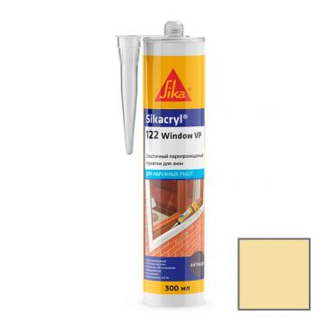 Герметик акриловый Sika (Зика) Sikacryl-122 Window VP для швов оконных конструкций бежевый 300 мл